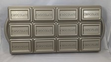 Williams Sonoma Nordic Ware Gold Chocolate Bar Mold Cake Pan Usa 12"x 6" Retired