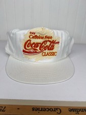 Vintage Caffeine Free Coca Cola Classic Snapback Hat
