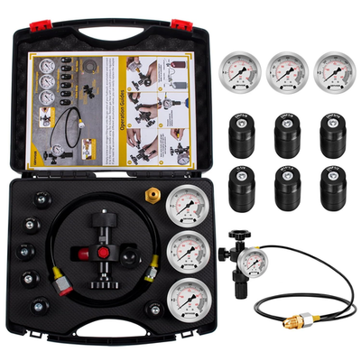 #ad #ad Hydraulic Nitrogen Accumulator Charging Kit with 3 Pressure Test Gauges amp; 7 Adap $492.99