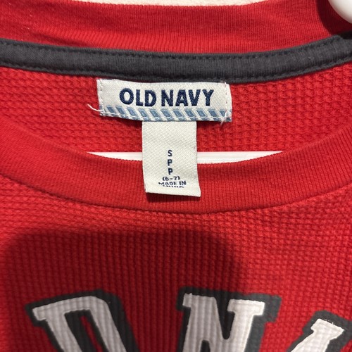 Old Navy Thermal Athletic Original 1994 Red Long Sleeve Sir Small 6/7 NWOT - Picture 2 of 3