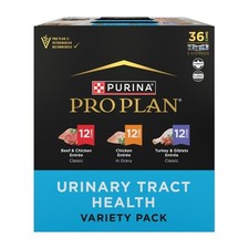 New w Purina Pro Plan Urinary Tract Wet Cat Food Variety Pack 36 Ct High Protein