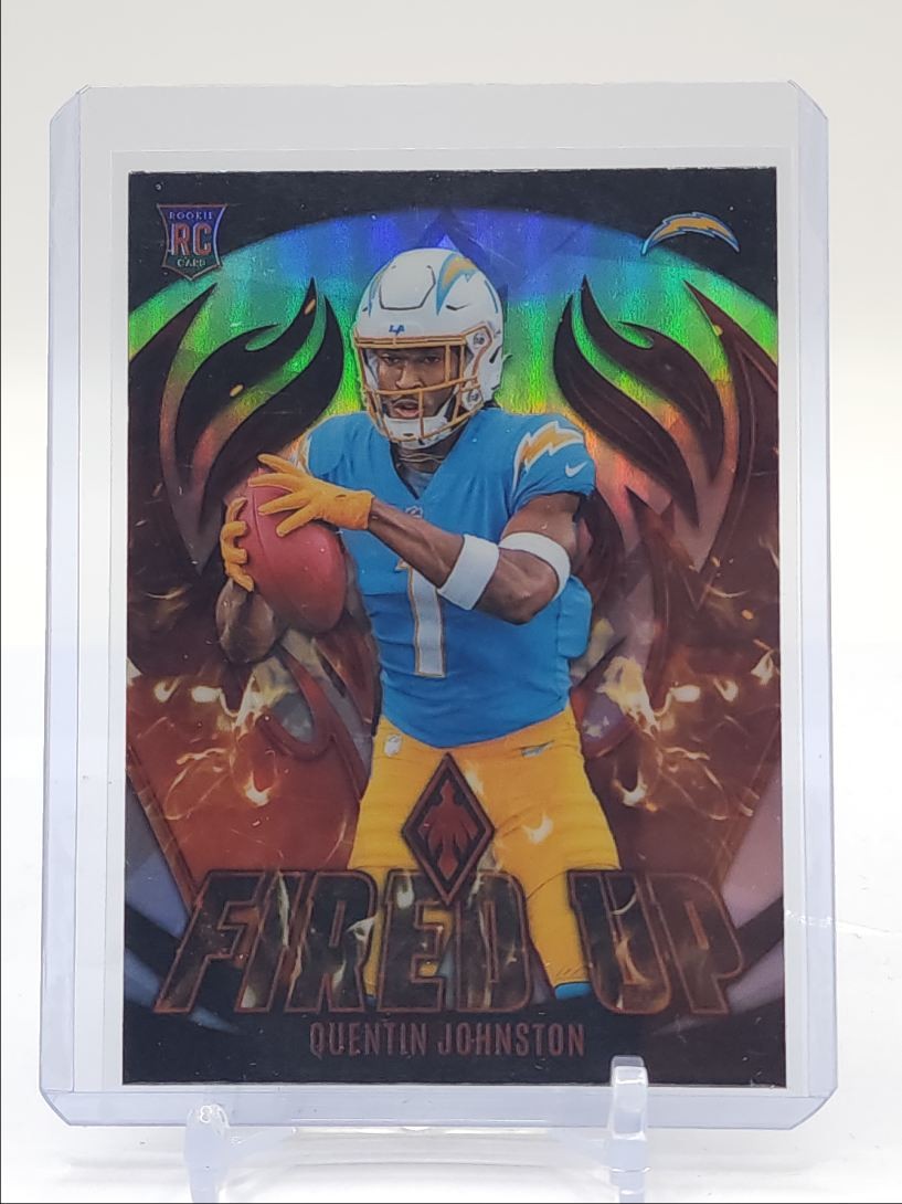 QUENTIN JOHNSTON 2023 PHOENIX FOOTBALL ROOKIE FIRED UP CHARGERS RC Q3290