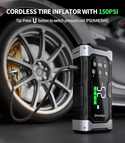 Upgraded 6000A Car Battery Jump Starter with Air Inflator/Deflator Compressor, - Picture 4 of 7