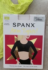 New Spanx Hi Yellow Arm Tights Size M Opaque