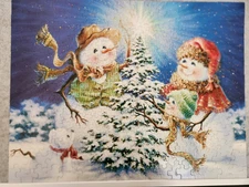 Springbok 400 Big To Small Pieces Frosty Family 26"x20" Puzzle