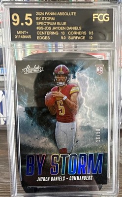 Panini 2024 Absolute By Storm Spectrum Blue Jayden Daniels BS-JDS RC /50