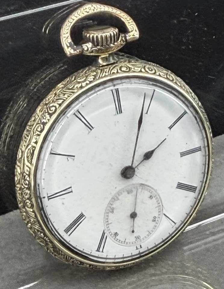 SUPREME ILLINOIS I.W.C.CO. 25 YEAR 11S Yellow Gold Filled POCKET WATCH CASE - image 2 of 4