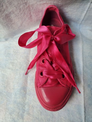 Scarpe Converse Chuck Taylor raso junior US 3 iper rosa occhiello grande donna taglia 6 - Foto 6 di 11