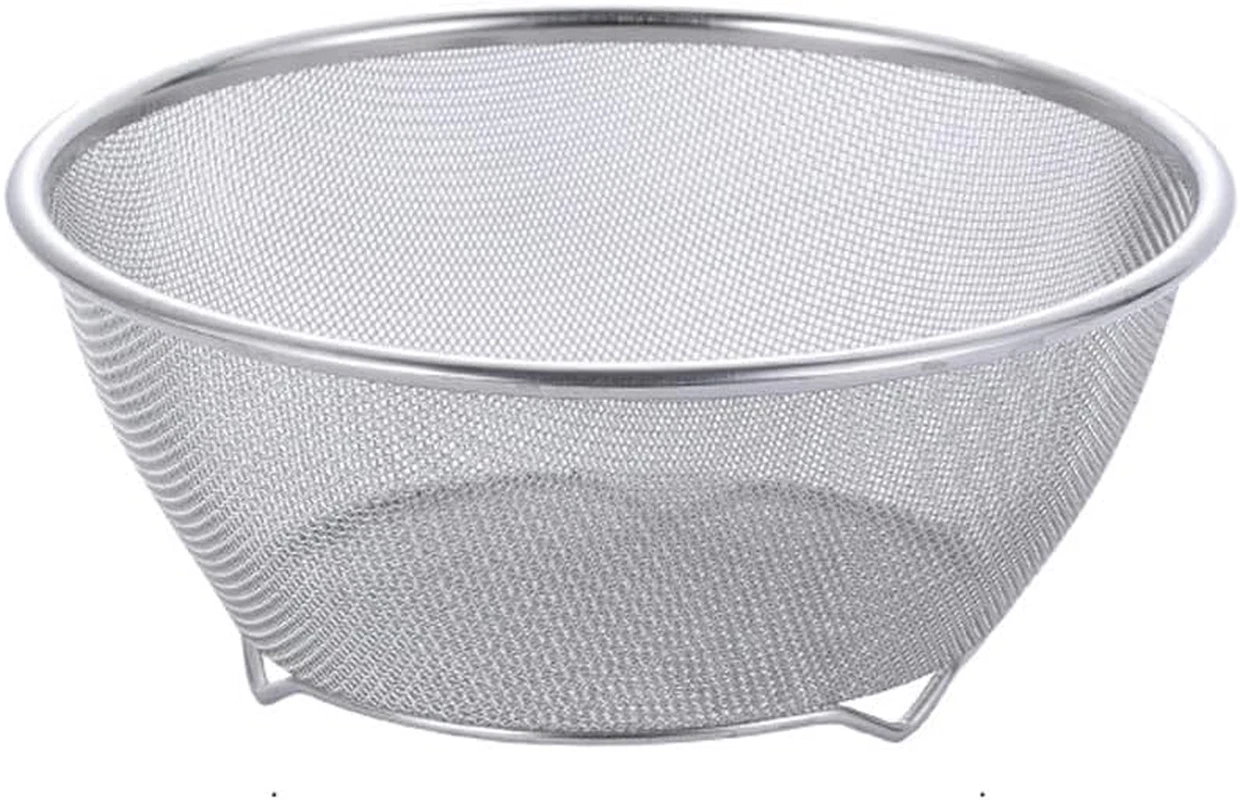 1PC Stainless Steel Rice Washing Sieve Strainer 7Inch Kitchen Mesh Net Strainer