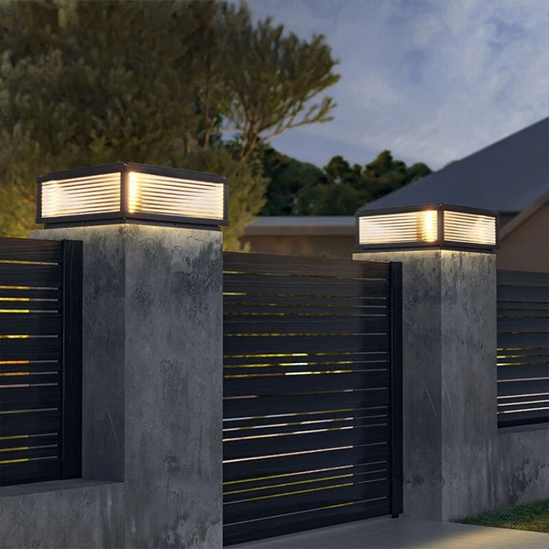Garden Gate Post Lights Outdoor Pillar Light Yard Pillar Lamp Home Post Lighting