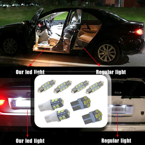 8x For Car Dome Map License Plate Light Interior LED Package White LED Bulb Kit, - Picture 12 of 12