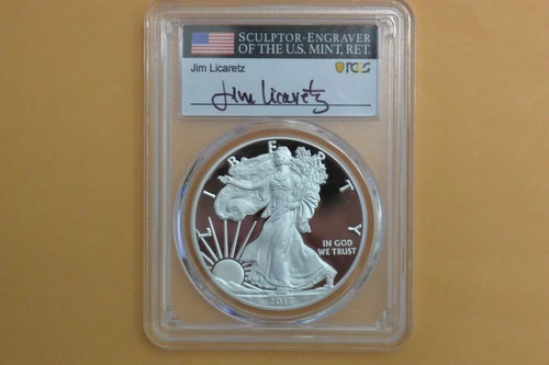 2017-W (2020) American Silver Eagle PCGS PR70 WP Mint Hoard Jim Licaretz