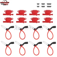 8x Square Ignition Coil & Spark Plug Wire For Chevy Suburban Trailblazer Impala
