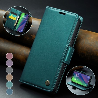 Flip Case For iPhone 11 12 13 14 15 16e XR 7 8 SE Leather Magnetic Wallet Cover