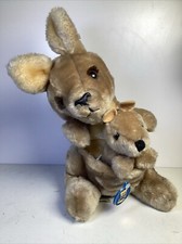 Vintage Dakin Kangaroo Plush Stuffed Toy 1982 tall 11 1/2 in