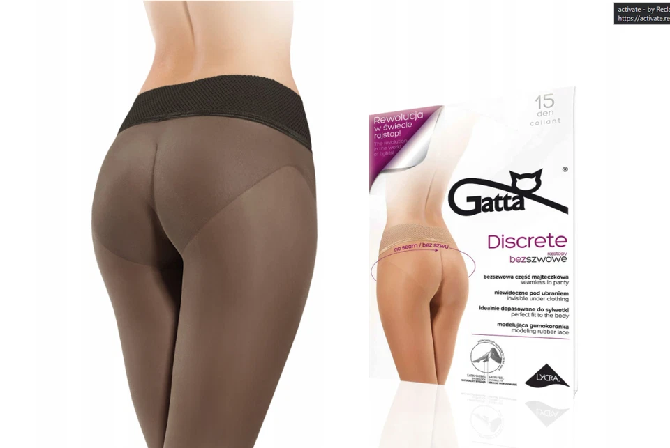 GATTA DISCRETE NAHTLOS STRUMPFHOSEN 15 DEN ohne Naht seamless Technologie S M L - Bild 3 von 4