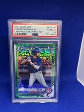 2021 Bowman Chrome Christopher Morel Green Mini Diamond Refractor /99 PSA 10 Gem