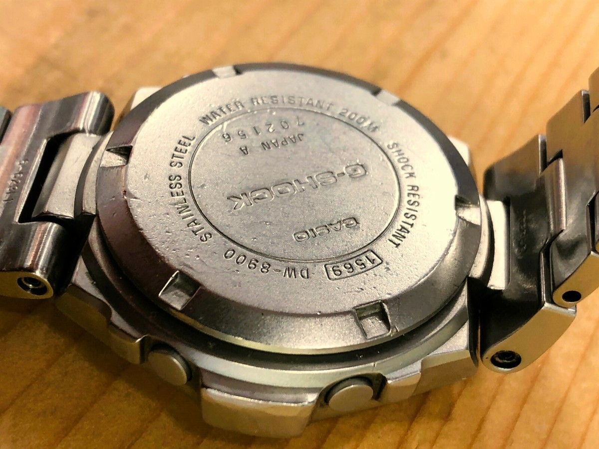 CASIO G-SHOCK 1569 (MRG-100) Vintage Digital Watch STAINLESS 200M