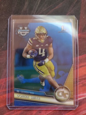 2023 Bowman Chrome University Dontae Smith 1st Chrome Blue Refractor /199