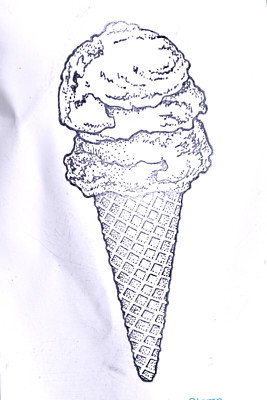 ICE CREAM DOUBLE DIP  SEE photo # 1 STAMP YOU GET  Too Much Fun rubber stamps