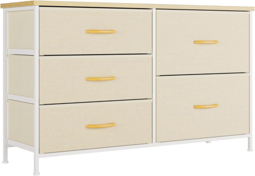 Nicehill Dresser for Bedroom with 5 Drawers Storage Organizer Chest of Drawers, - Picture 1 of 7