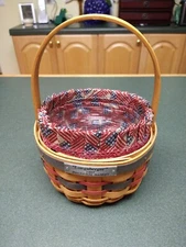 LONGABERGER 1997 INAUGURAL BASKET COMBO- SIGNED With Liner & Protector