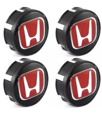 #ad #ad HONDA CIVIC FIT Set of 4 JDM Red H Wheel Center Caps Hubs Cover Cap 58mm 2 1 4 $29.88
