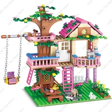 Friendship Tree House Villa Castle Building Blocks Model Figures Toys Girls Gift