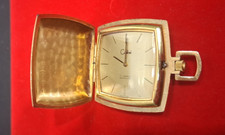 Antique Colibri Quartz Pocket Watch Gold Tone 17 Jewels Windup Switzerland