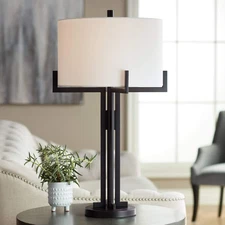 Franklin Iron Works Idira Modern Industrial Minimalist Style Table Lamp 31.5" Ta