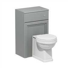 Toilet Unit Grey 500mm Back to Wall Unit only WC Bathroom Westbury 50cm New