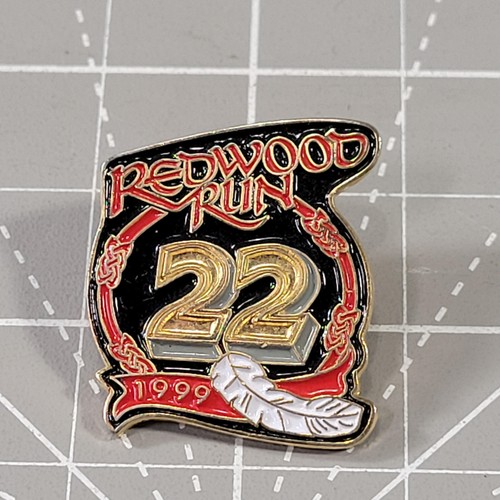 Vintage Harley Davidson Redwood Run 22 1999 Motorcycle Rally Lapel Pin