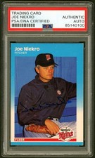 Joe Niekro Signed Auto 1987 Fleer Update Minnesota Twins Card #U-87 PSA/DNA