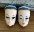 Two Vintage Barbie Fashion Queen Doll Heads 1960’s