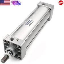 Pneumatic Air Cylinder Screwed Single Piston Rod Dual Action 2.5" Bore 6" Stroke