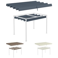 Ersatzdach für 2,85 x 2 m Pergola, wasserdicht einziehbar Welle Überdachung