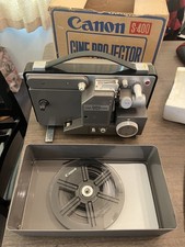 Vintage Canon Cine Projector S-400 Super 8 Regular 8mm Movie Projector W/ Box