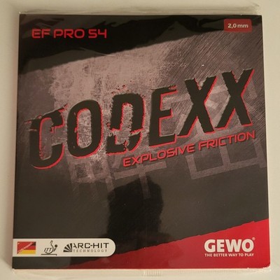 Tischtennis Belag GEWO Codexx EF Pro 54 rot 2,0mm