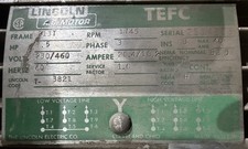 7.5 HP Three Phase AC Motor60Hz 230/460V RPM 1745
