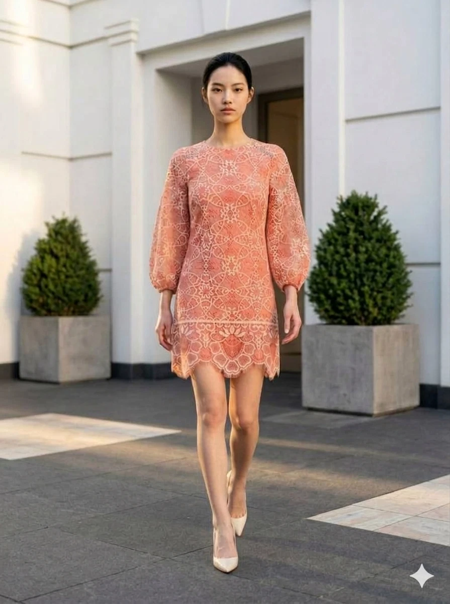 vince camuto lace a line dress Amazon.com: Vince Camuto Womens Lace Bodycon with Cap Sleeves and Scallop  V-Neck Ivory 14 : Clothing, Shoes & Jewelry