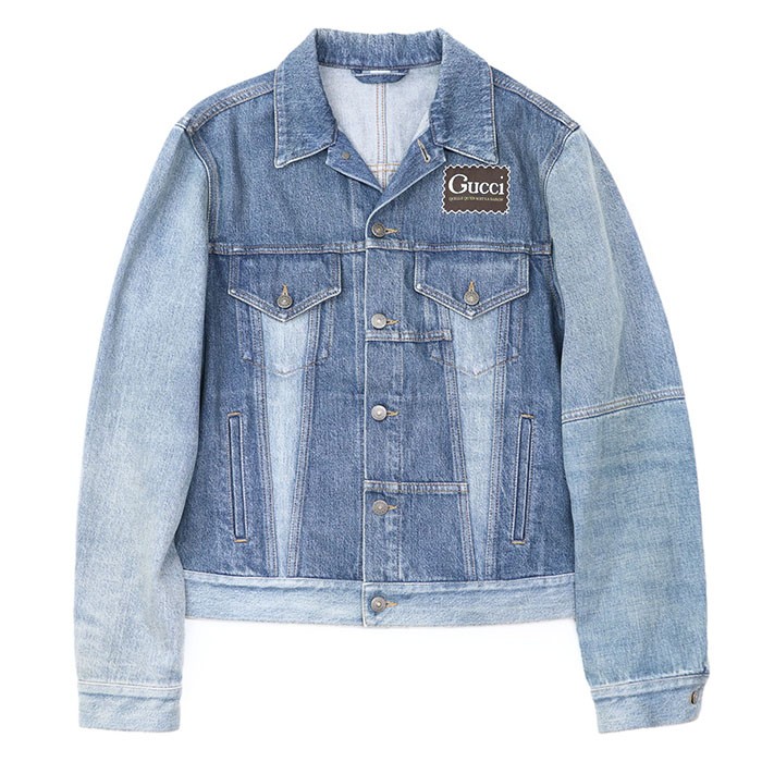 GUCCI Denim Jacket Logo button Reconstructed Patc… - image 11