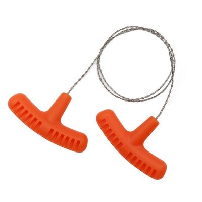 Cuerda de sierra de alambre de acero inoxidable para acampar al aire libre,63 cm