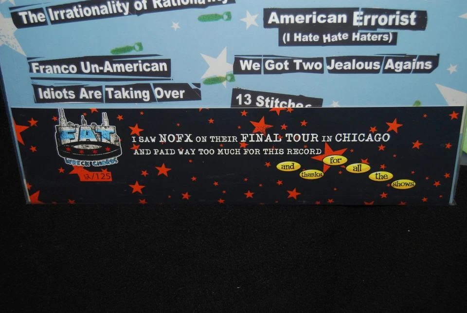 NOFX War On Errorism final vinyl Chicago color LP /125 rancid bad religion punk - Image 2 of 4
