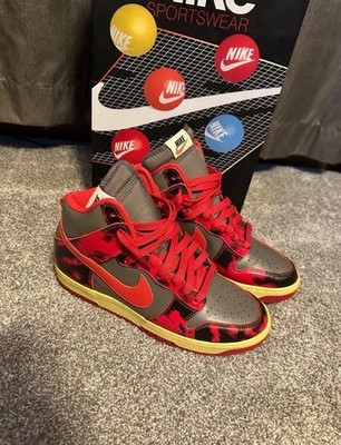 Nike Dunk High 1985 SP Acid Wash High Top Sneakers Men s Sz 8 Red  DD9404-600