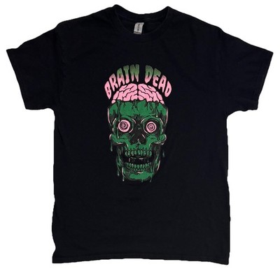 Brain Dead Trippy Acid Skull Skeleton Metal Band Style T Shirt Adult M Fits Sm