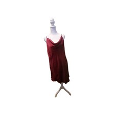 Forever 21 Burgundy Slip dress W/draping Neckline Size Large