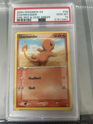 2004 POKEMON EX FIRE RED & LEAF GREEN #58 CHARMANDER PSA 10