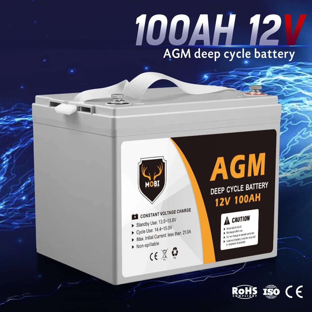 Batería U-Power 12V 100Ah, Batería Plomo AGM