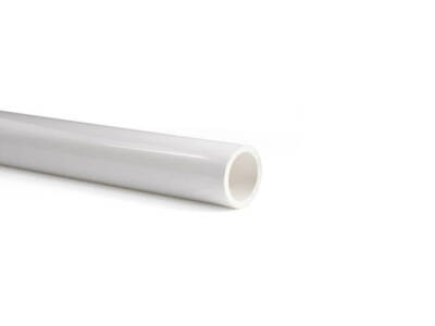 1/2'' weißes PVC-Rohr in Möbelqualität 1,25 m Länge