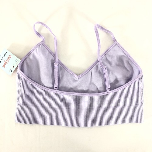 Cat & Jack Girls Seamless bra Ribbed Purple Size M - Picture 3 of 3